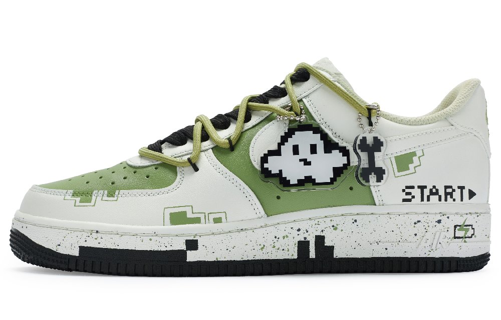 Nike Air Force 1 811 Manufacturing Low-Top Skateboard Shoes Men's Beige White Green