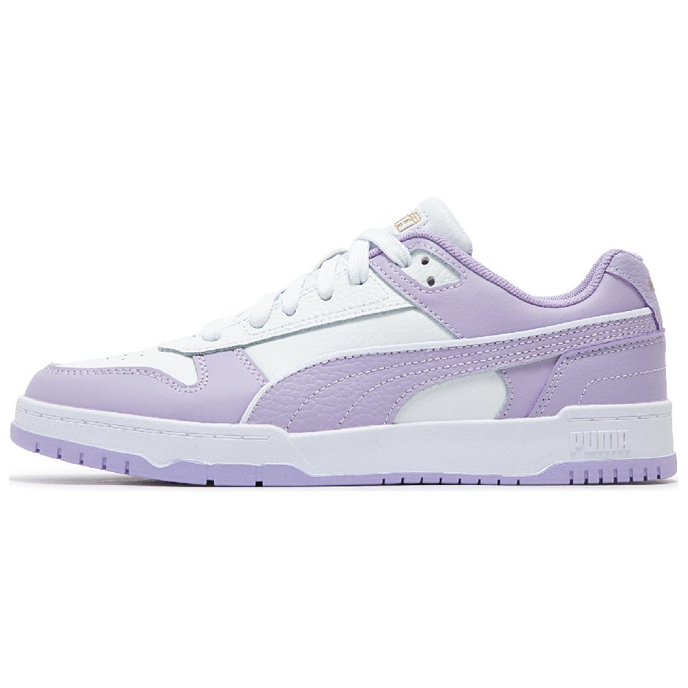 PUMA RETRO Anti Slip Wear Resistant Low Top Skateboard Shoes Women's White Purple