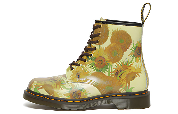 Dr.Martens X The National Gallery 1460 Sunflowers Leather Boots 'Yellow'