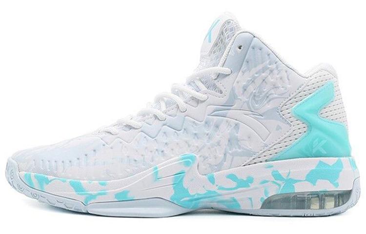 Anta KT3 Thompson Team Cushioning Anti-Slip And Wear-Resistant High-Top Basketball Shoes White Blue