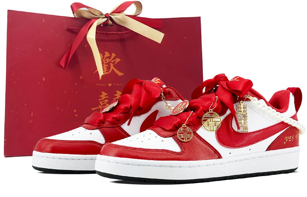 Nike Court Borough Low Anti-Slip Wear-Resistant Low-Top Skateboard Shoes GS Xiuhong