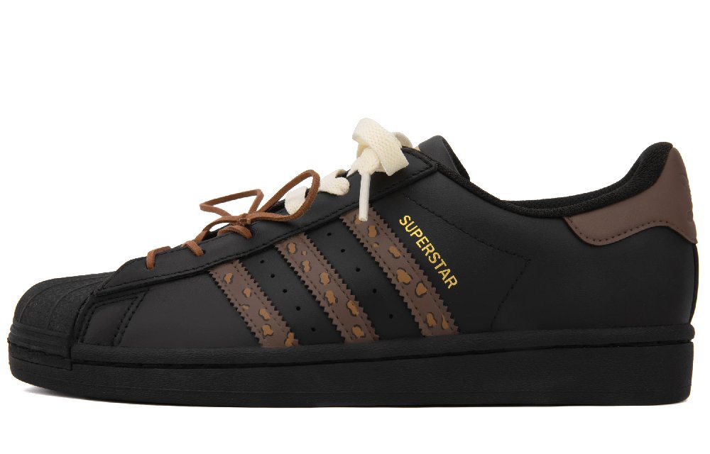 Adidas Originals SUPERSTAR Low-Top Skateboard Shoes Unisex Black Brown