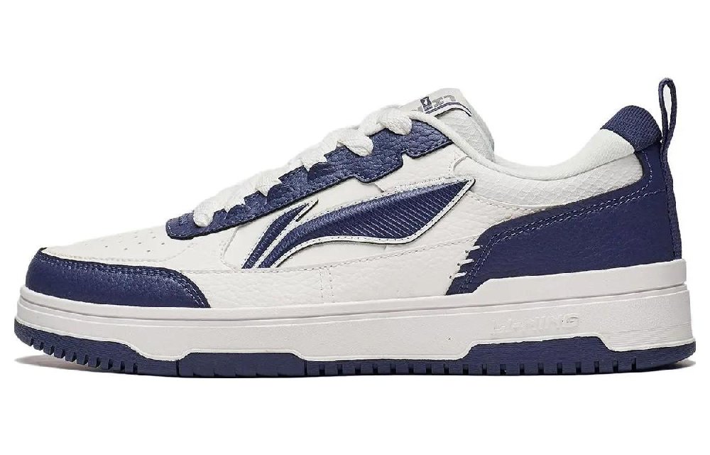 LiNing Tianji 2.0 Anti-Slip Wear-Resistant Low-Top Skateboard Shoes Men's White Blue