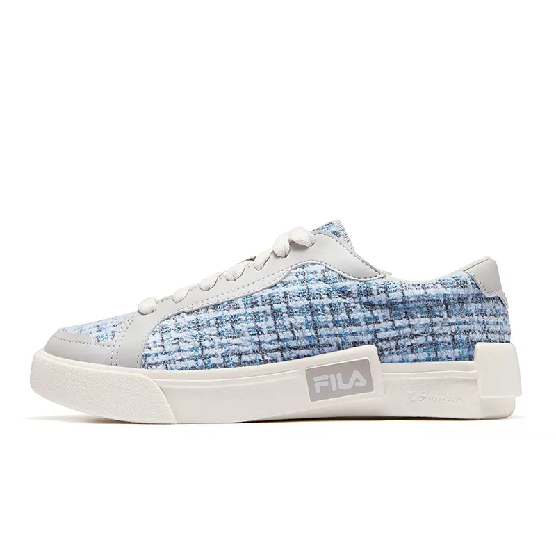 FILA FUSION POP Canvas Shoes Women's Quiet Gray Milk White