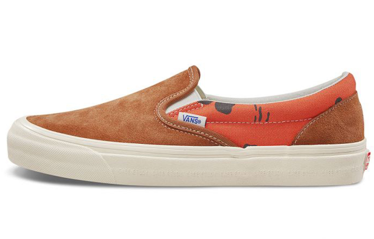 Vans Slip On Modernica Orange Hawaiian Print