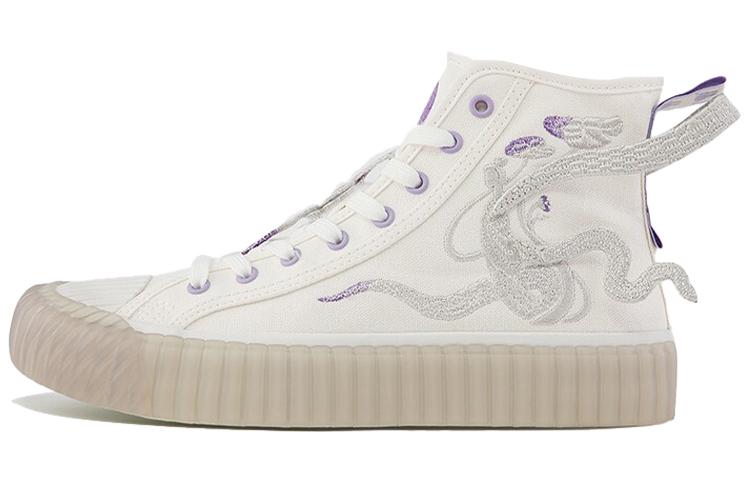 Kappa Artist Collaboration Slip-Resistant Coverage High-Top Skateboard Shoes Unisex White