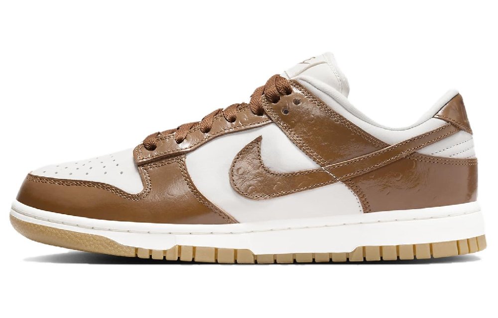 NIKE Dunk Кроссовки для скейтбординга Низкие Белый-коричневый Женские