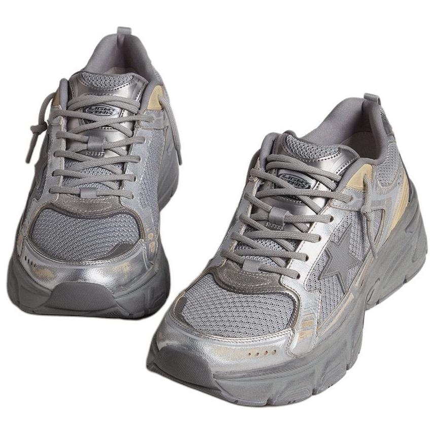 Golden Goose Lightstar Low-Top Casual Shoes Men's Silver