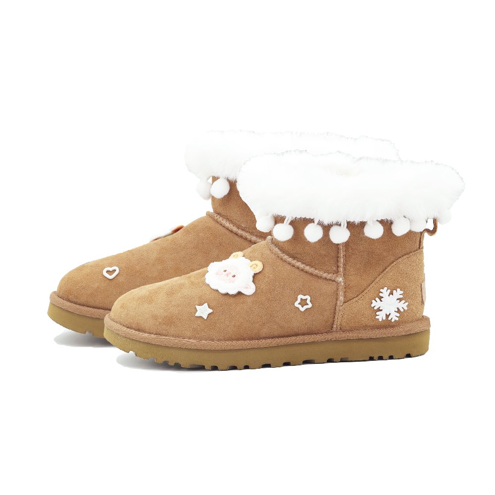 UGG CLASSIC MINI Velvet Lamb Warm And Wear-Resistant Short Snow Boots Women's Beige Brown