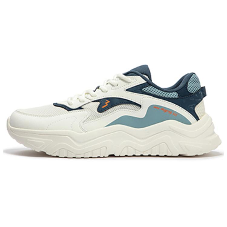 361° Cushioning, Wear Resistant Low Top Casual Shoes Men's White Blue