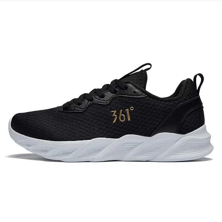 361° Anti Slip Wear Resistant Low Top Trail Running Shoes Men's Black Gold