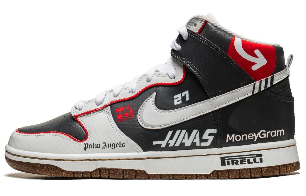 Nike Dunk High-Top Skateboard Shoes Men's Black White Red