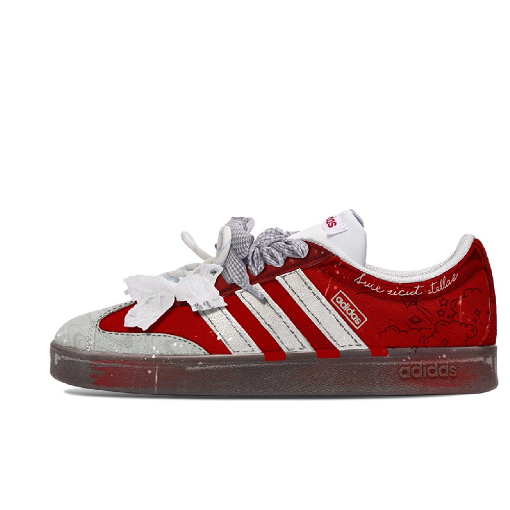 Adidas Neo VL Court 2.0 Skateboard Shoes Unisex Low Top Red/Gray