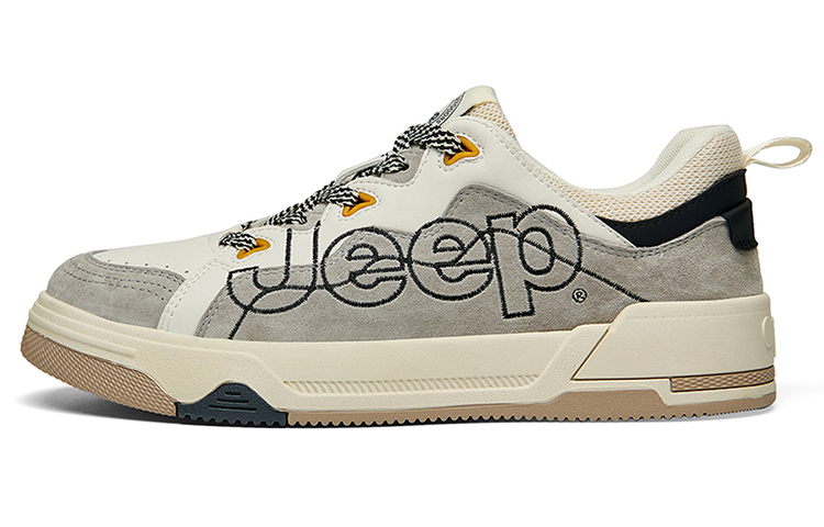 Jeep Abrasion Resistant Low Top Skateboard Shoes Men's Greige