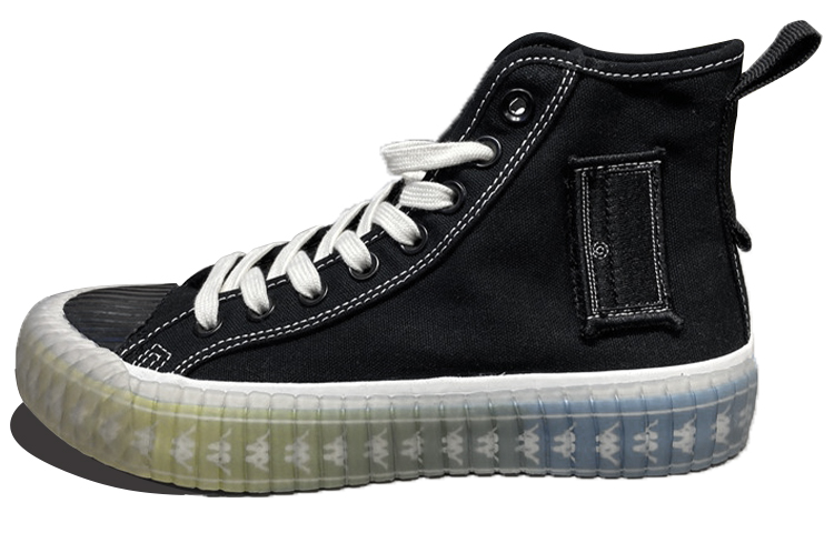 Doraemon x Kappa Slip-Resistant Coverage High-Top Skateboard Shoes Unisex Black