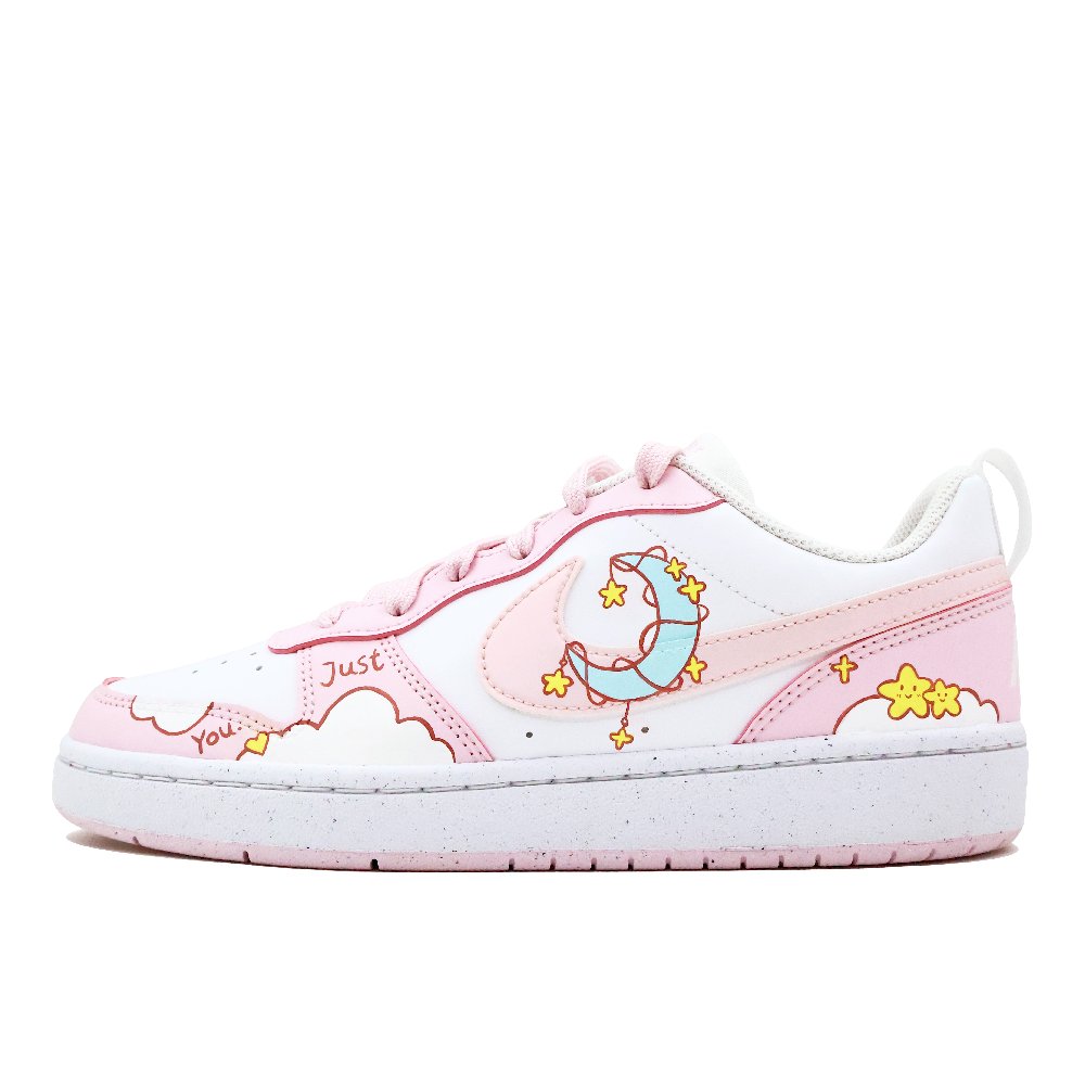 Nike Court Borough Skateboard Shoes Women's Low-Top White/Pink
