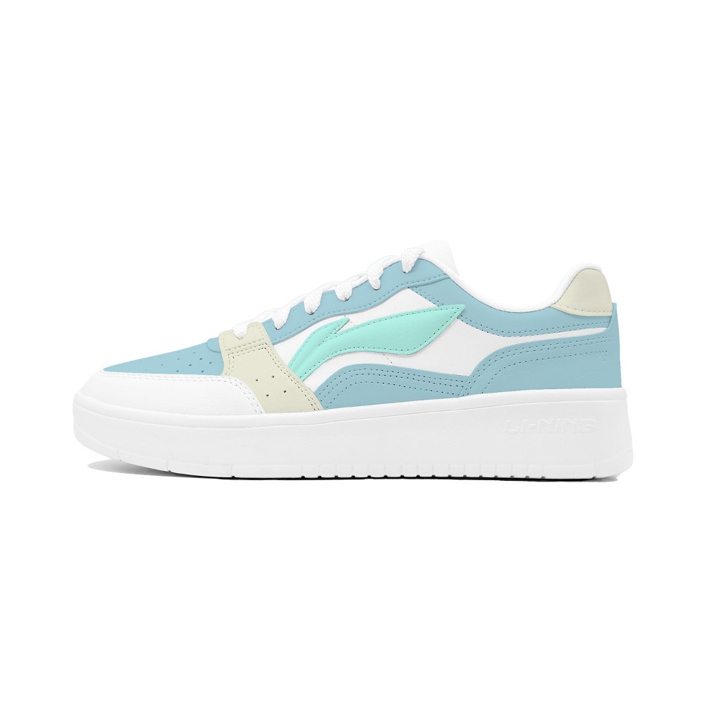 LiNing Acer Truncatum Slip Resistant Cushioning Abrasion Resistant Low Top Skateboard Shoes Men's Steel Blue