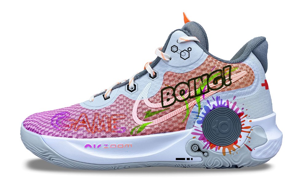 Nike KD Trey 5 IX Gardening Home Durable Breathable Mid-Top Basketball Shoes Unisex Orange Red