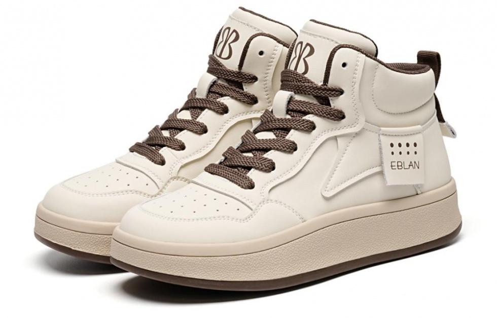 EBLAN Height Increasing Abrasion Resistant High Top Skateboard Shoes Women's Coffee купить в интернет-магазине Yoocart с быстрой доставкой по России.