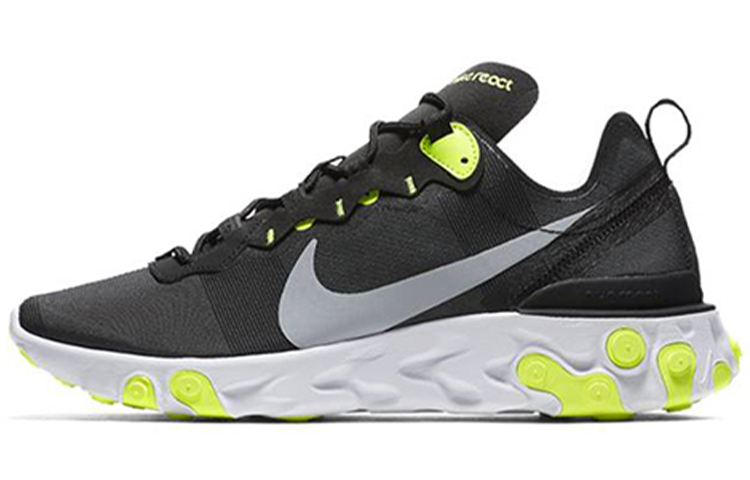 Nike React Element 55 Black Wolf Grey Volt