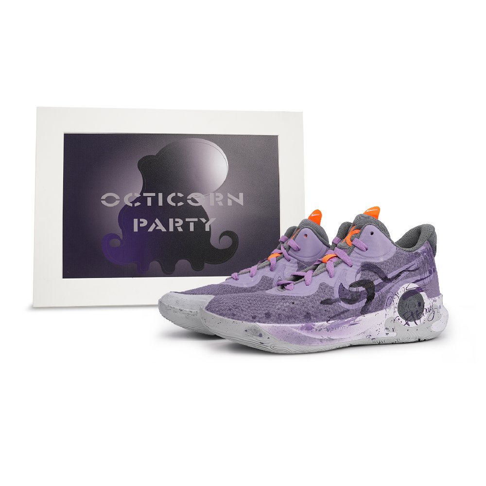Nike KD Trey 5 IX Cushioning Wear-Resistant Mid-Top Basketball Shoes Men's Purple