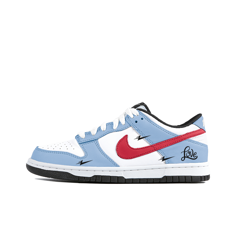 Nike Dunk Mui Duo Anti-Slip Wear-Resistant Low-Top Skateboard Shoes Unisex Blue