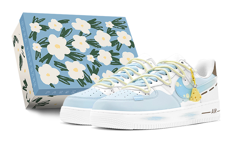 Nike Air Force 1 Low Air Force 1 Low-Top Skateboard Shoes Men's Blue White