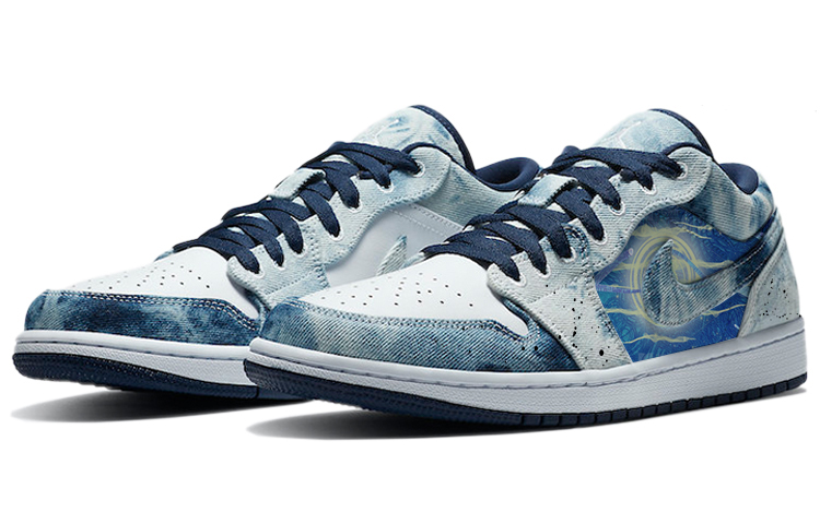 Jordan Air Jordan 1 Vintage Basketball Shoes Men's Low top Blue/White купить в интернет-магазине Yoocart с быстрой доставкой по России.