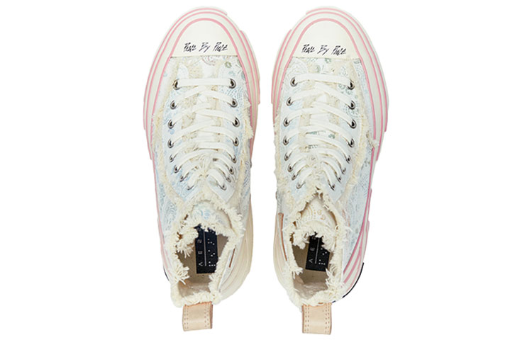 VESSEL G.O.P. Highs Paisley Fluorescence Skateboard Shoes Unisex White