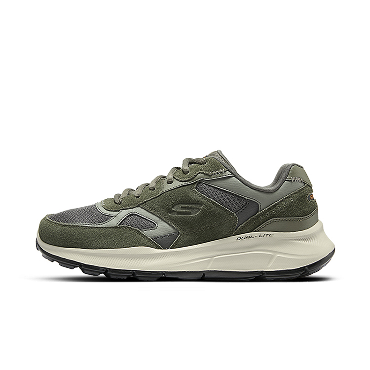 Skechers Abrasion Resistant Low Top Running Shoes Men's Olive Green