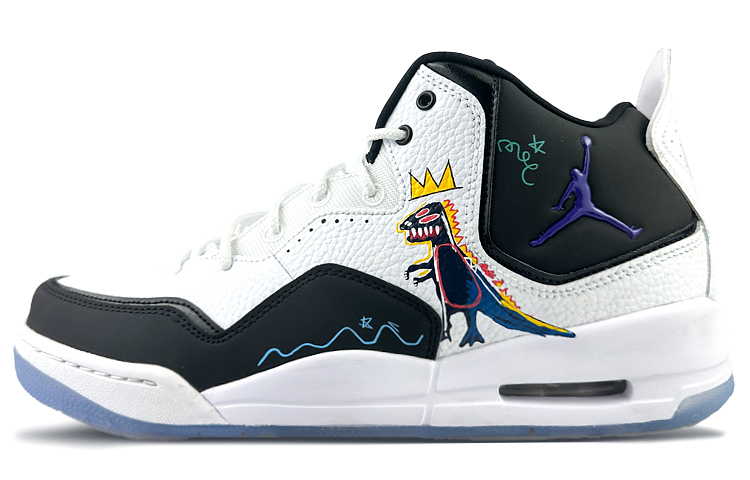 Jordan Courtside 23 Mid-Top Vintage Basketball Shoes Men's Black White