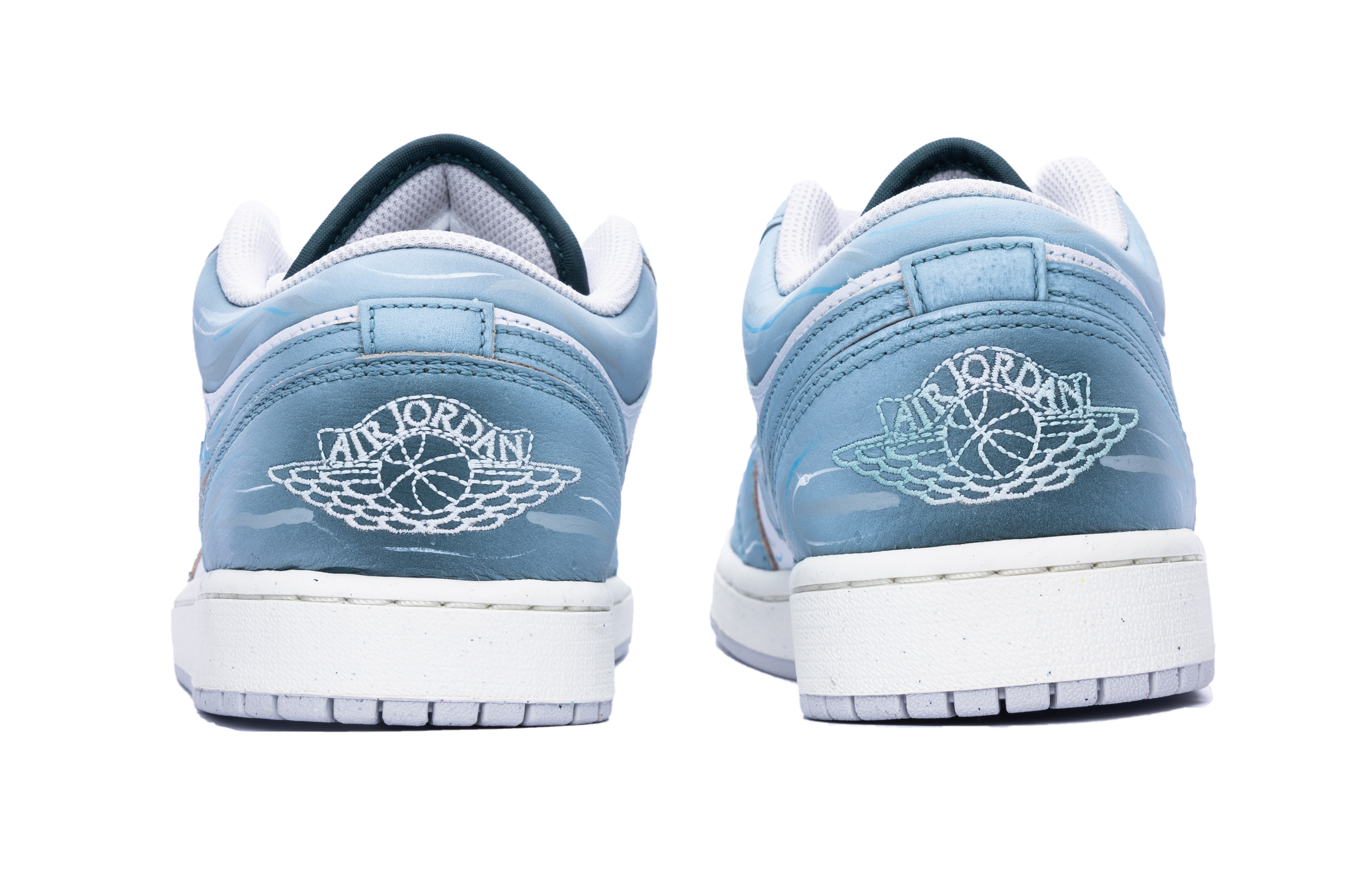 Jordan Air Jordan 1 Cushioning, Wear Resistant Low top Vintage Basketball Shoes Unisex Blue купить в интернет-магазине Yoocart с быстрой доставкой по России.