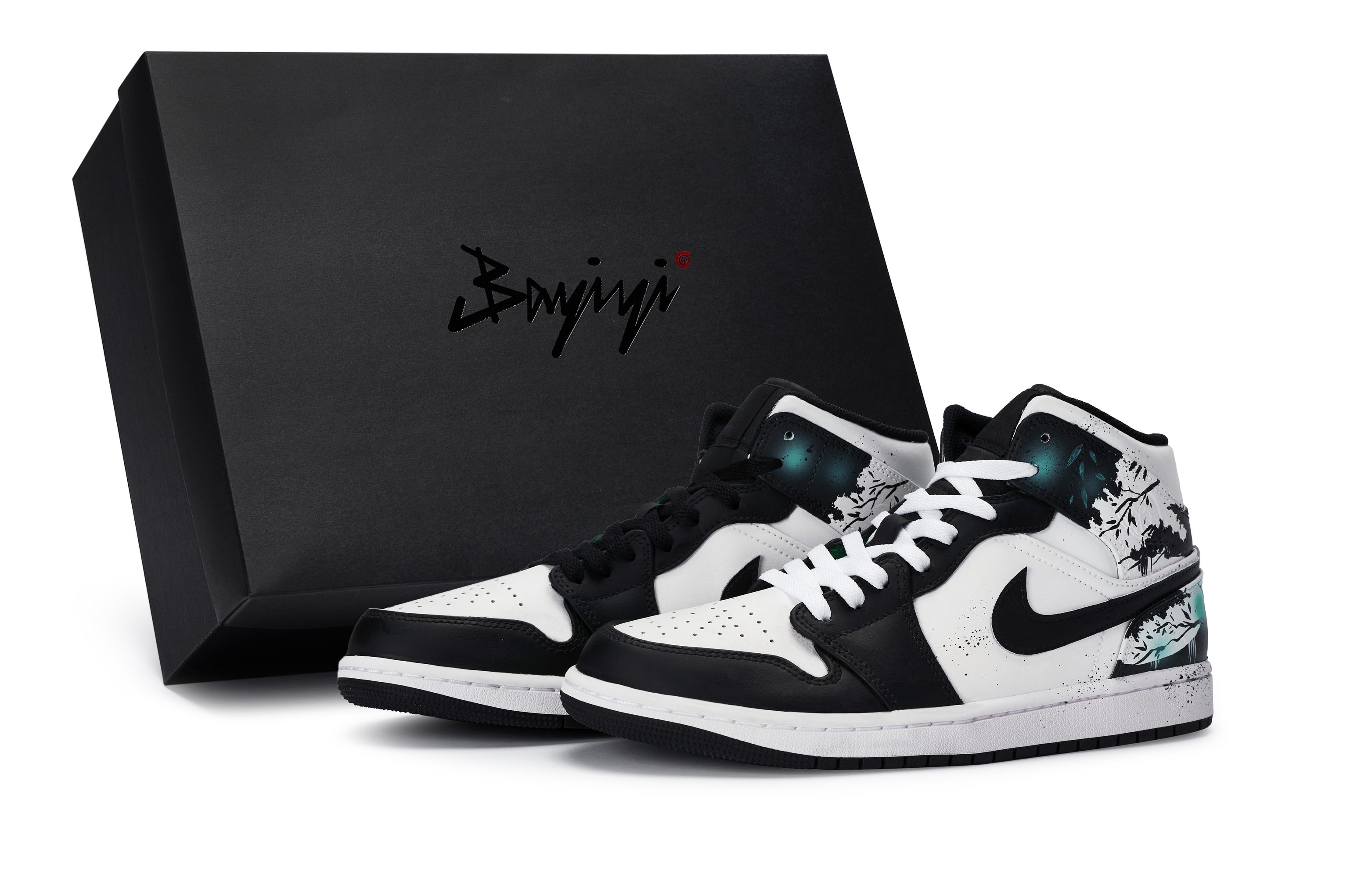 Jordan Air Jordan 1 Vintage Basketball Shoes Women's Mid top Blue Green
