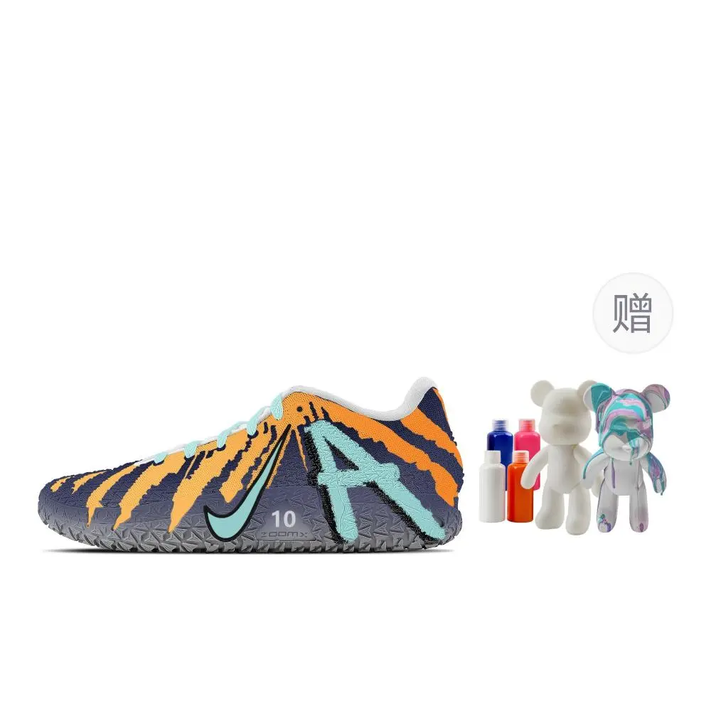 Nike Ja Morant 3 Haikyuu!!, Fluid Bear Abrasion Resistant Low top Basketball Shoes Unisex Orange Purple Cyan