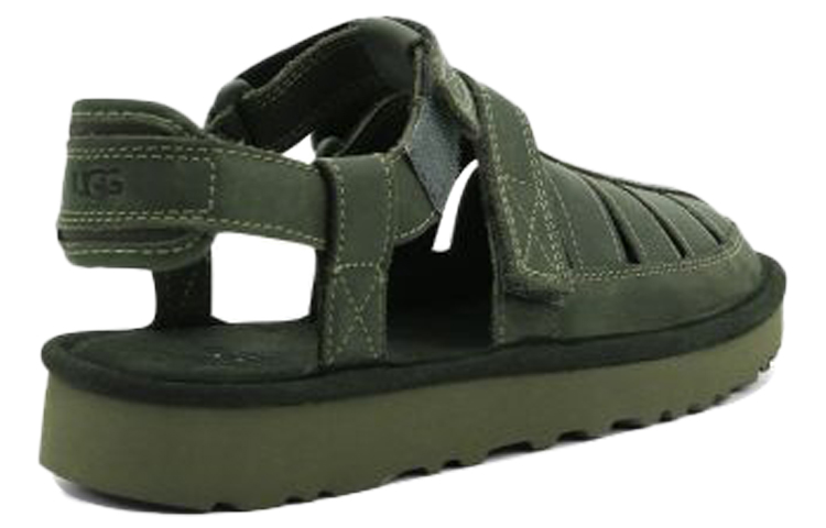 UGG Dune Fisherman Cowhide Green Sandals