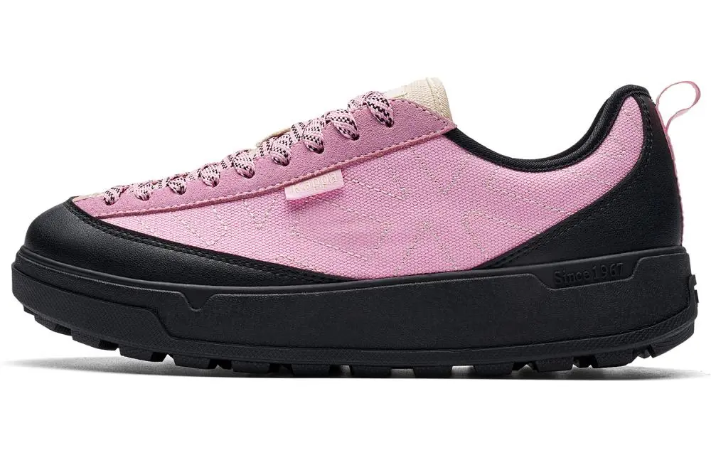 Kappa Keeper Back to Back Anti Slip Wear Resistant Low Top Skateboard Shoes Women's Pink Black