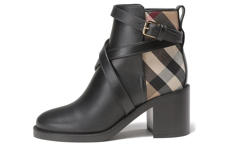 Burberry Vintage Ankle Boots Women's Tibetan Beige Black