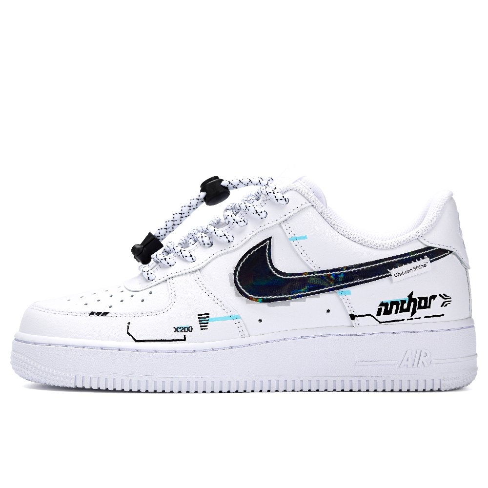 Nike Air Force 1 Vector's Ruin Abrasion Resistant Low Top Skateboard Shoes Unisex White