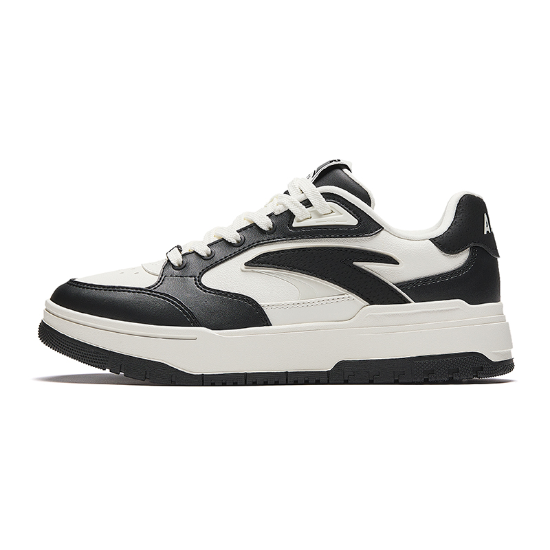 Anta Life Collection Anti-Slip And Wear-Resistant Coverage Low-Top Skateboard Shoes Women's Black White