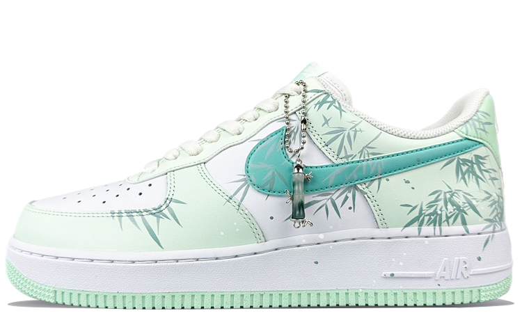 Nike Air Force 1 Cushioned Wear-Resistant Breathable Low-Top Skateboard Shoes Men's Green White