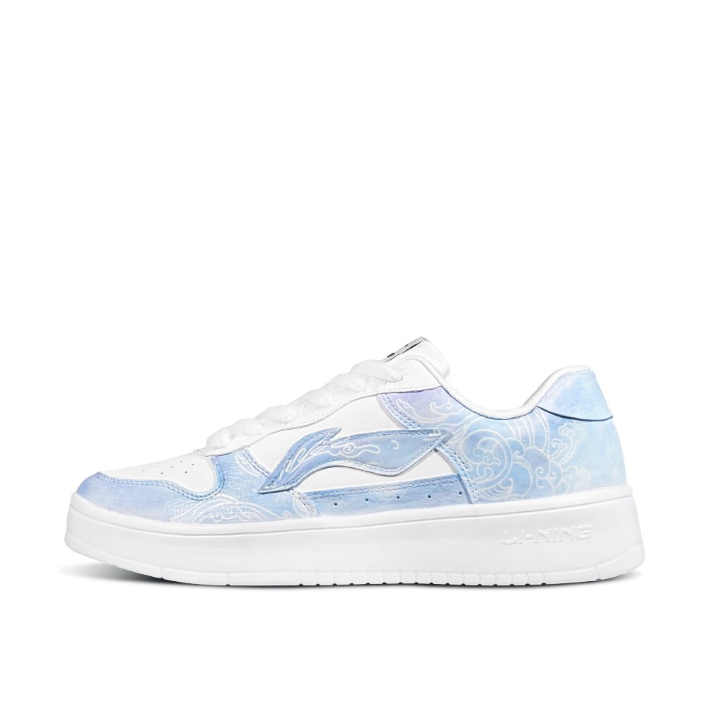 LiNing Pontoon Boats Wind And Clouds Gathering Low top Skateboard Shoes Men's Blue White
