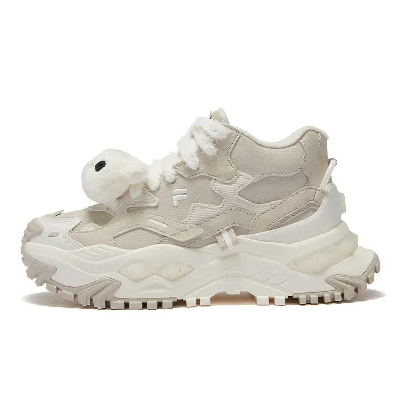 FILA FUSION BIANCO Mid Top Casual Shoes Women's Coconut Milk White Brown