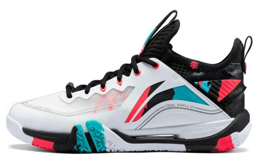 LiNing Saga ⅡPro 2 Pro Anti Slip And Wear Resistant Breathable Mid Top Badminton Shoes Unisex White Black Blue Red