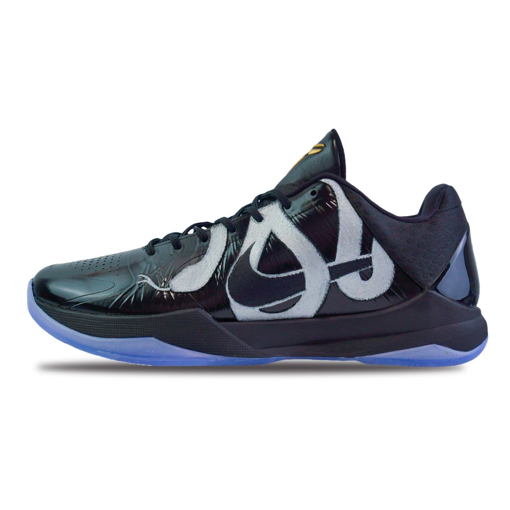 Nike Kobe 5 Protro'Year Of The Mamba' Anti Slip Wear Resistant Low Top Basketball Shoes Men's Black Silver