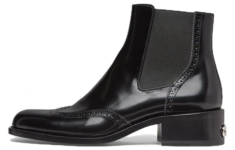 FENDI Short Chelsea Boots Men's Black