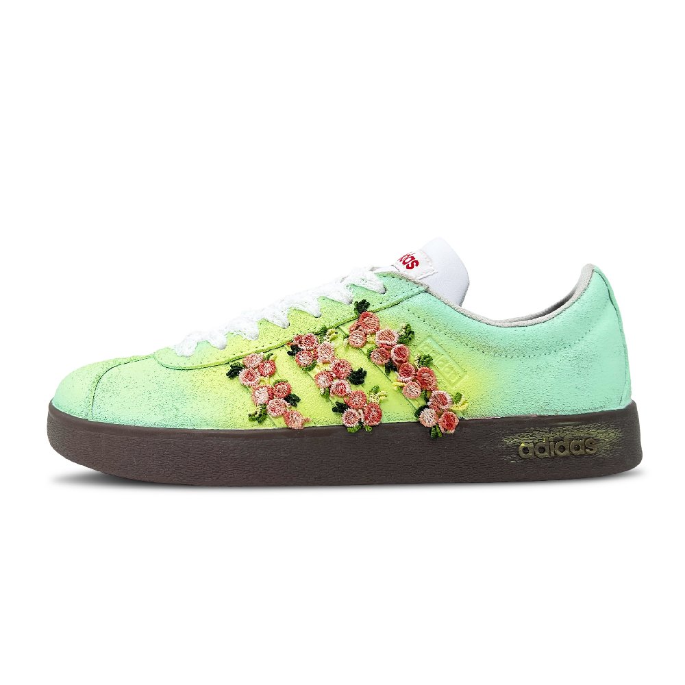 Adidas Neo VL Court 2.0 Lifestyle Green Shadow Dream Abrasion Resistant Low Top Skateboard Shoes Unisex Yellow Green