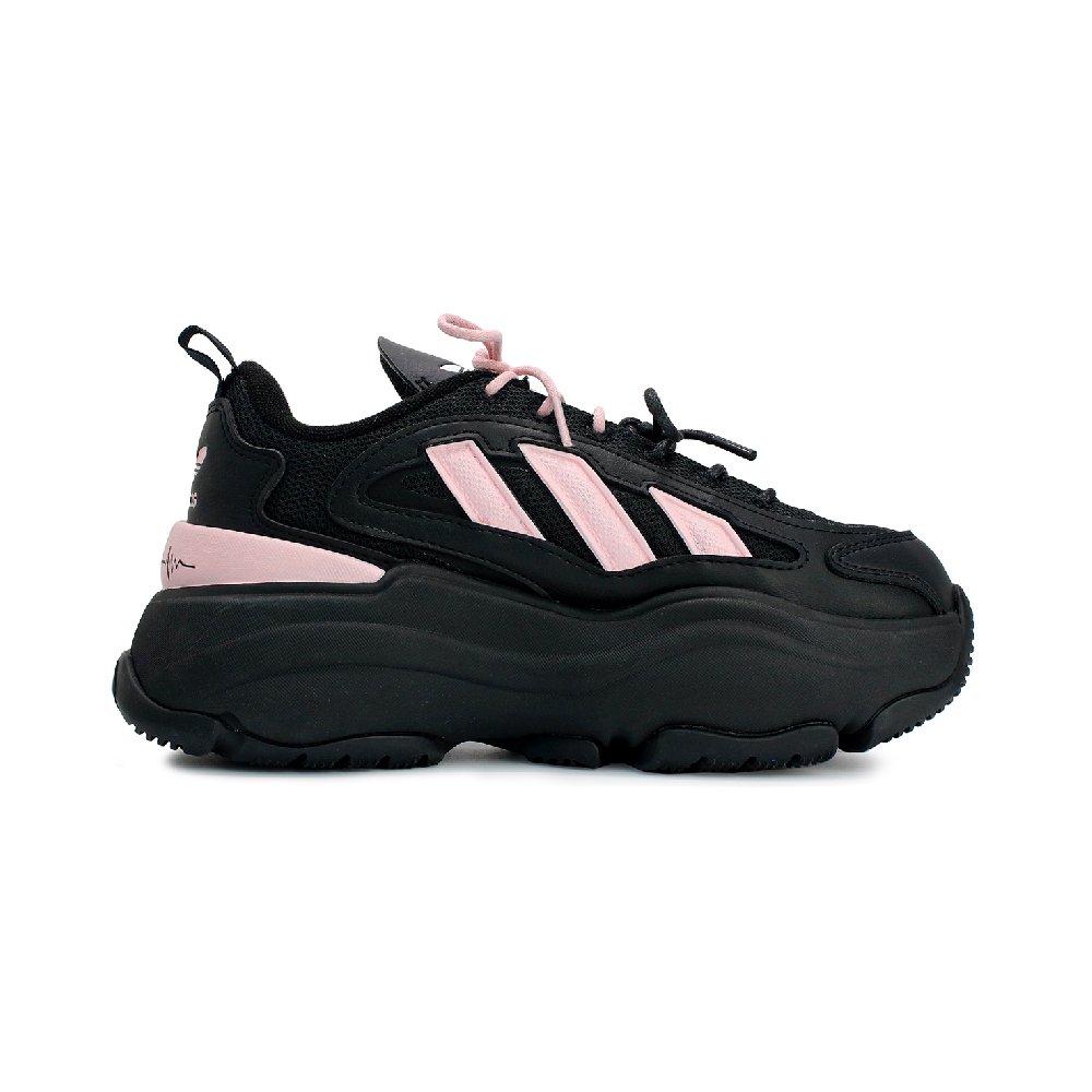 Adidas Originals OZGAIA Anti Slip And Wear Resistant Height Increasing Low Top Casual Shoes Women's Black Pink