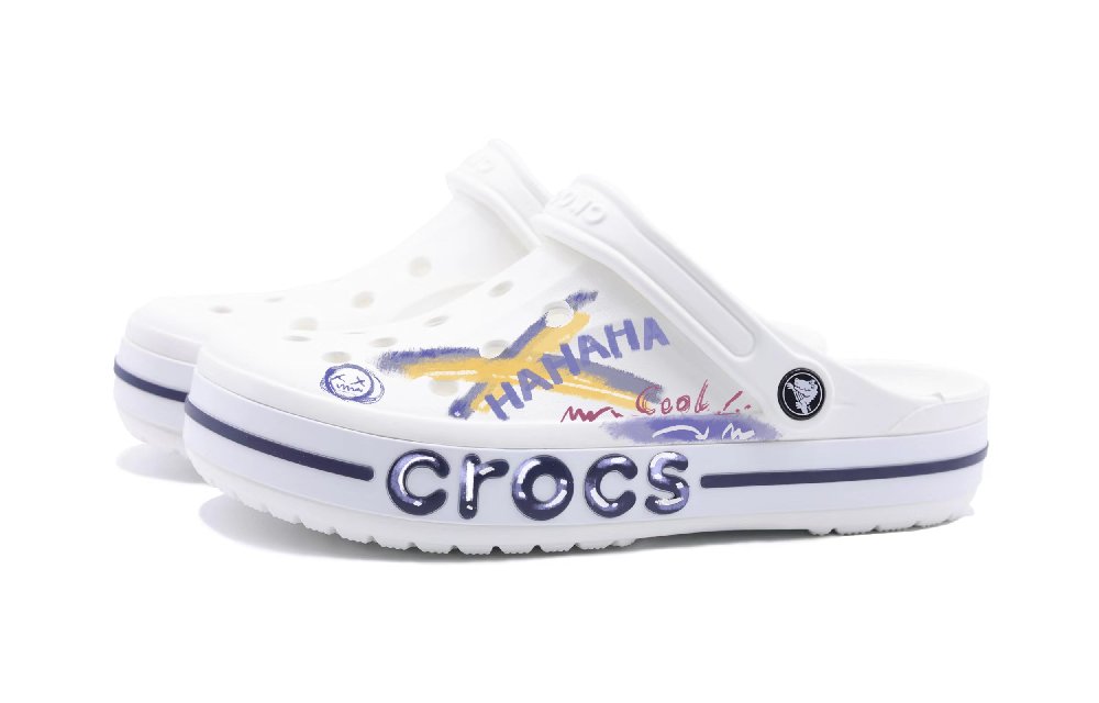 Crocs Bayaband Clog Graffiti Clogs Unisex White