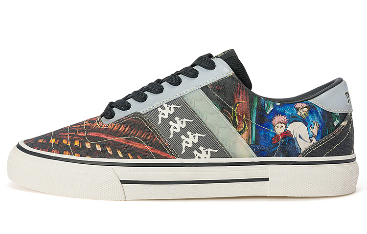 ZHOUSHUHUIZHAN x Kappa Low-Top Skateboard Shoes Unisex Black Contour Gray