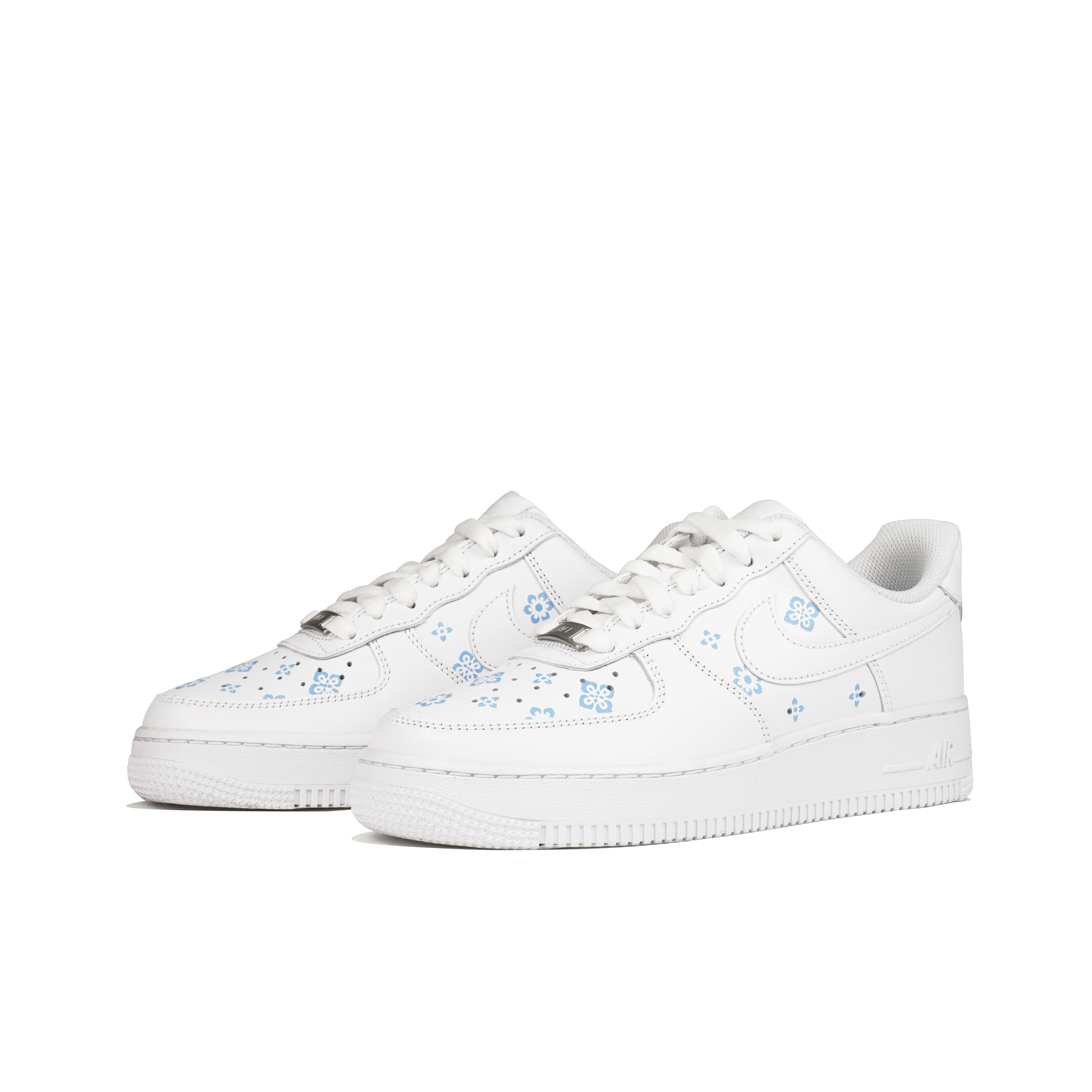 Nike Air Force 1 Low-Top Skateboard Shoes Women's White Blue купить в интернет-магазине Yoocart с быстрой доставкой по России.